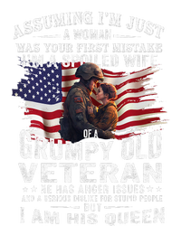 IM A Spoiled Wife Of A Grumpy Old Veteran Husband Wife Ladies Long Sleeve Shirt