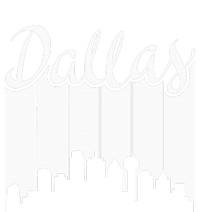 Dallas City Pride Retro Skyline Silhouette Image Ladies Long Sleeve Shirt