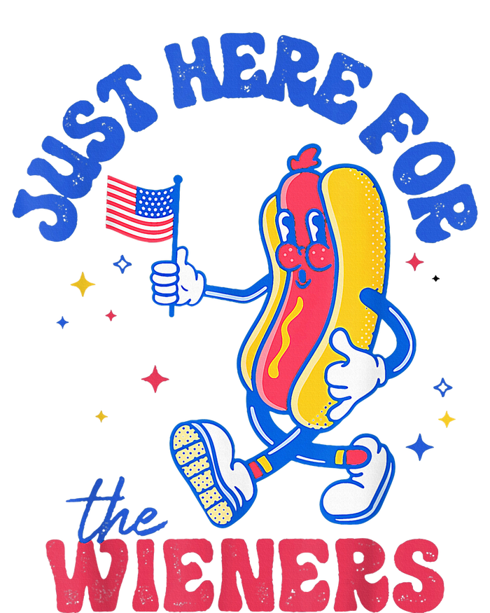 IM Just Here For The Wieners Funny Fourth Of July Hot Dog Microfiber Hand Towel