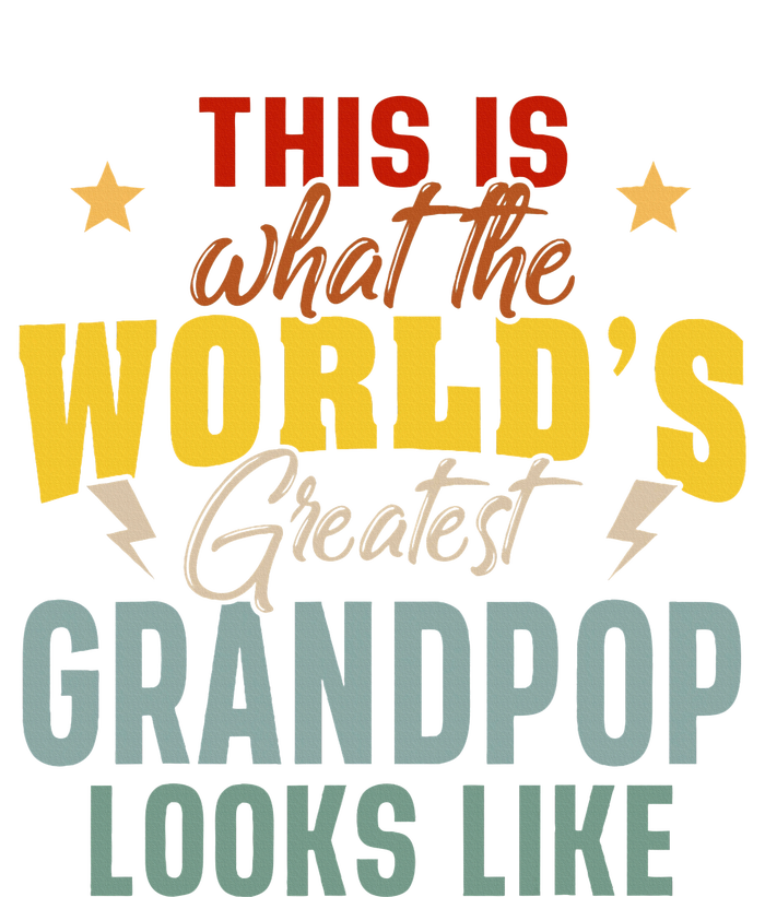 What The Worlds Greatest Grandpop Looks Like Fathers Day Kids Long Sleeve Shirt