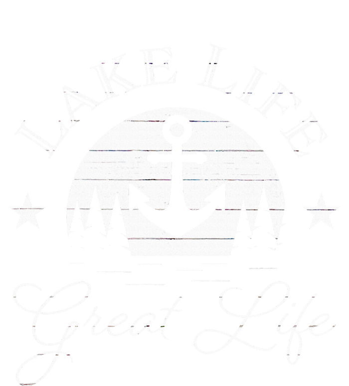 Lake Life Great Life On Water Good Nature Living Happiness Striped Beanie with Solid Band