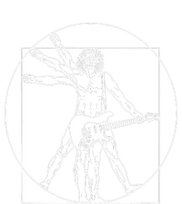 Vitruvian Man Music Electric Guitar Rock Music T-Shirt