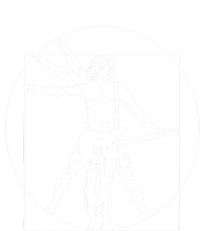 Vitruvian Man Music Electric Guitar Rock Music T-Shirt