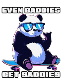 Even Baddies Get Saddies Funny Meme Cute Panda Tank Top