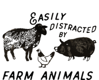 Easily Distracted By Farm Animals Women's V-Neck T-Shirt