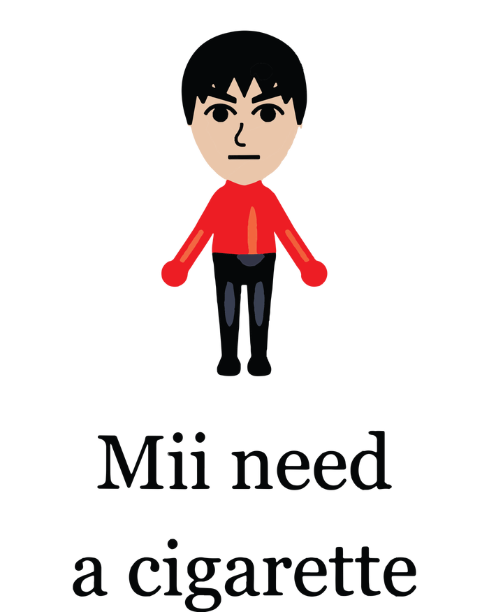 Funny Mii Need A Cigarette T-Shirt