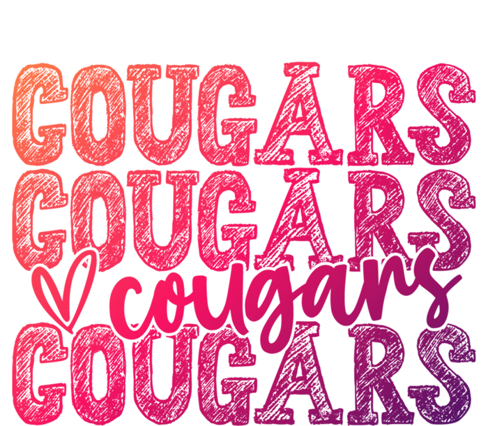 Cougars Spirit Wear Game Day School Mascot Sport Fan Team Gift Women's Tri-Blend 3/4-Sleeve Raglan Shirt