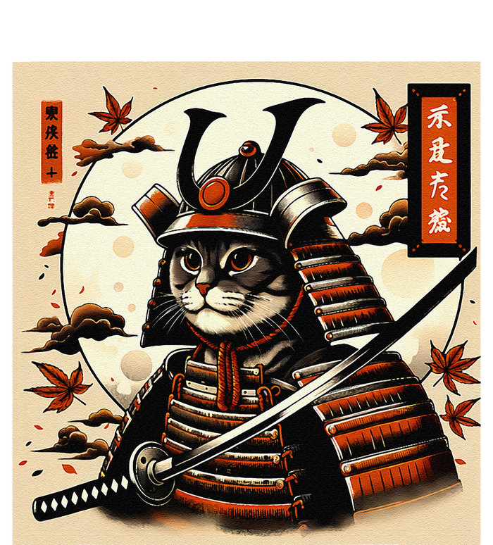 Funny Japanese Samurai Cat Ladies Essential Tank