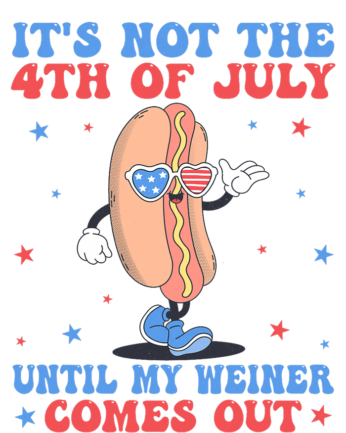 ItS Not 4th Of July Until My Weiner Comes Out Funny Hotdog Crop Fleece Hoodie