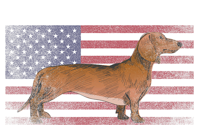 Dachshund Dog 4th Of July American Flag America Patriotic Valucap Bio-Washed Visor