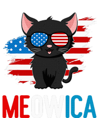 Cat 4th Of July Meowica Patriotic Kitten American Flag High Crown Mesh Back Trucker Hat