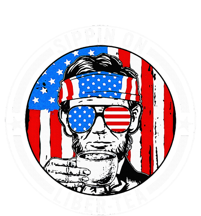 Funny 4th Of July Sippin On Libertea Liberty Usa Flag T-Shirt