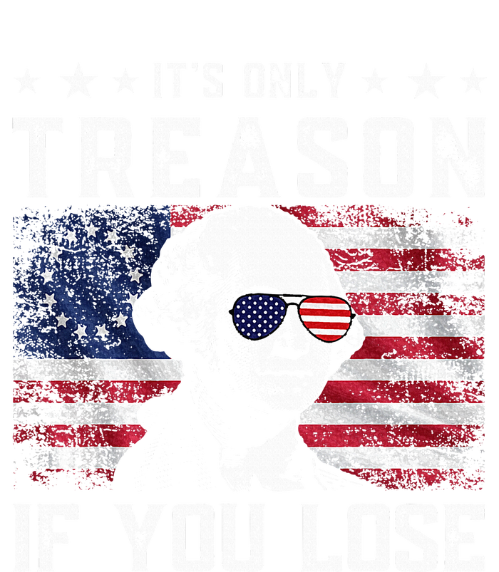 George Washington ItS Only Treason If You Lose 4th Of July Striped Beanie with Solid Band