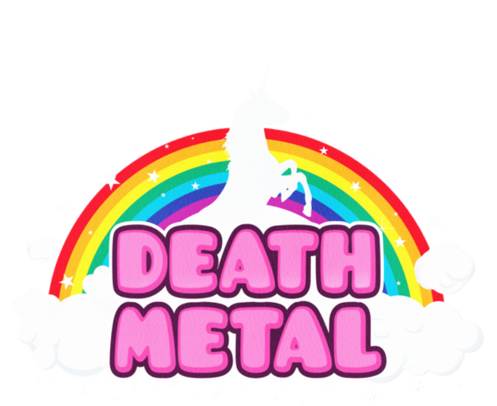 Death Metal! (Funny Unicorn Rainbow Mosh Parody Design) Pom Pom 12in Knit Beanie