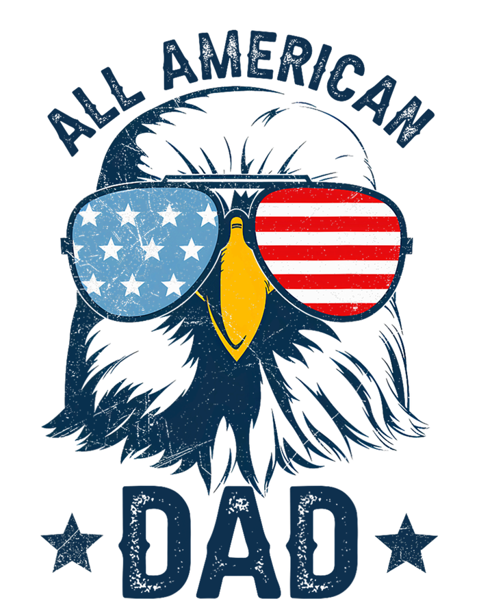 Retro All American Dad 4th Of July Daddy Eagle Usa T-Shirt