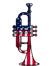 Trumpet Usa Flag Funny Trumpeter Musician 4th Of July Youth Performance Sprint T-Shirt