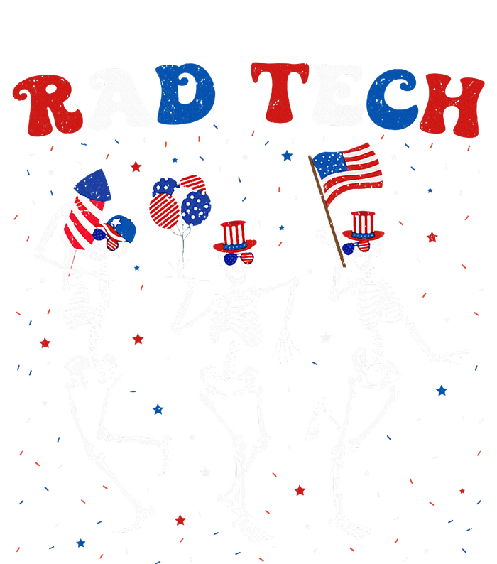 Radiology 4th Of July Rad Tech Xray Tech Skeleton T-Shirt