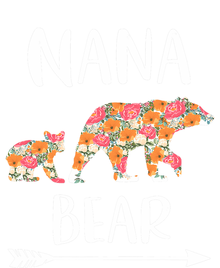 Floral Bear Matching Family Outfits Funny Nana Bear Kids Hoodie