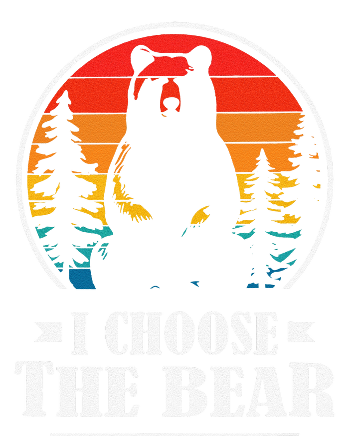 I Choose The Bear Cute Gift 7-Panel Snapback Hat