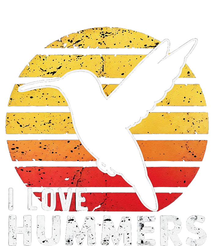 I Love Hummers Bird Vintage Sunset Colibri Yupoong Adult 5-Panel Trucker Hat