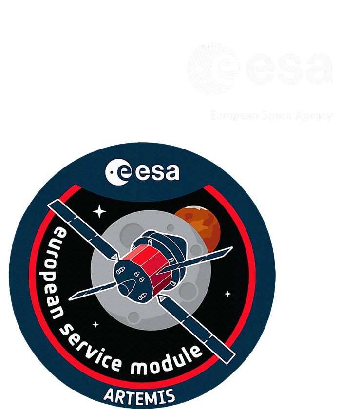 Esa European Space Agency Mission Esm Artemis Patch Kids Long Sleeve Shirt