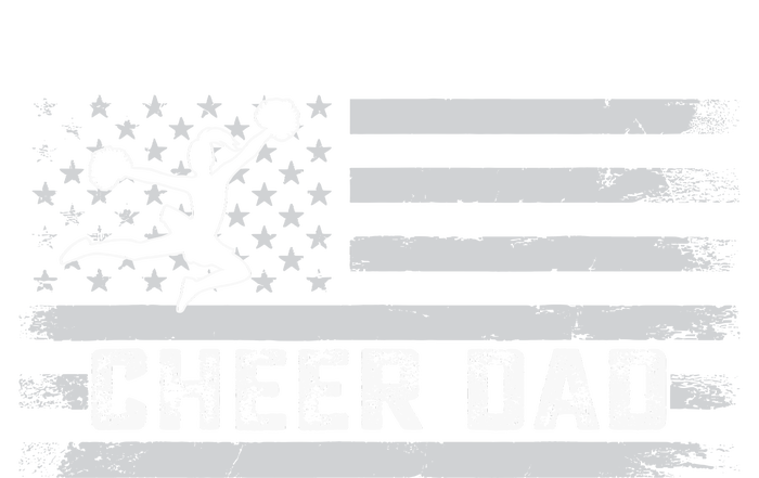 Cheer Dad Usa Flag Vintage Father Cheerleader Squad Tees Womens Cotton Relaxed Long Sleeve T-Shirt