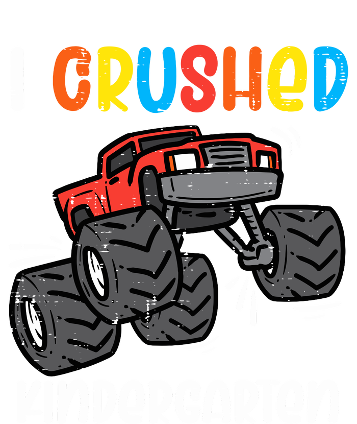 I Crushed Kindergarten Monster Truck Last Day Graduate Boy Tie-Dye Long Sleeve Shirt