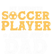 My Favorite Soccer Player Calls Me Dad Soccer Player Father Gift Women's Long Sleeve Flannel Pajama Set 