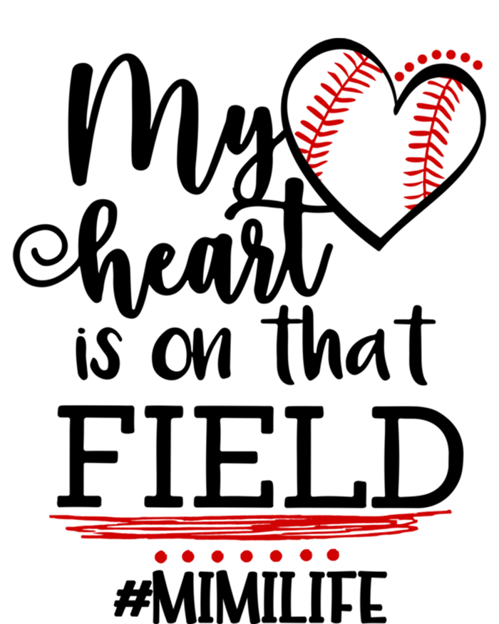 My Heart Is On That Field Ballpark Mama Baseball Mimi Gift Full-Length Apron With Pockets