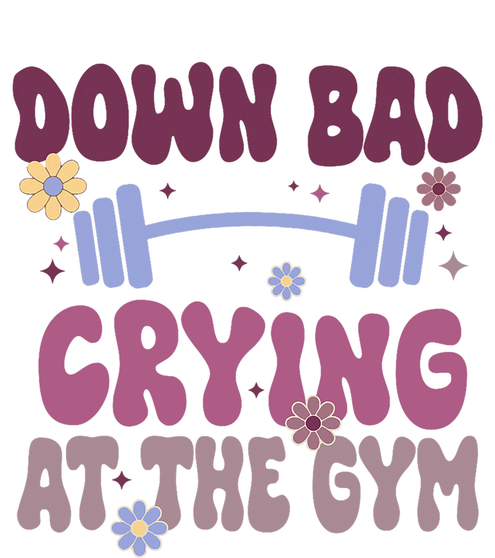 Funny Now IM Down Bad Crying At The Gym Groovy T-Shirt