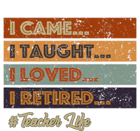 I Came I Taught I Loved I Retired Teacher Life Retirement Women's Tri-Blend 3/4-Sleeve Raglan Shirt