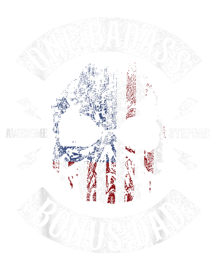 One Badass Bonus Stepdad Birthday Step Dad Fathers Day Gift T-Shirt