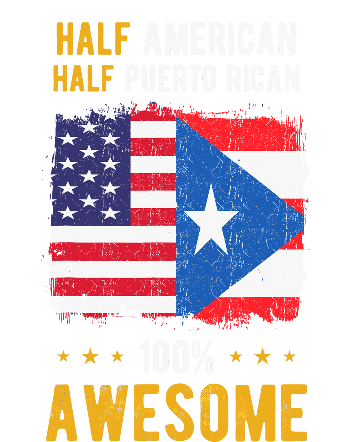 American Puerto Rican Flag Half American Half Puerto Rican T-Shirt