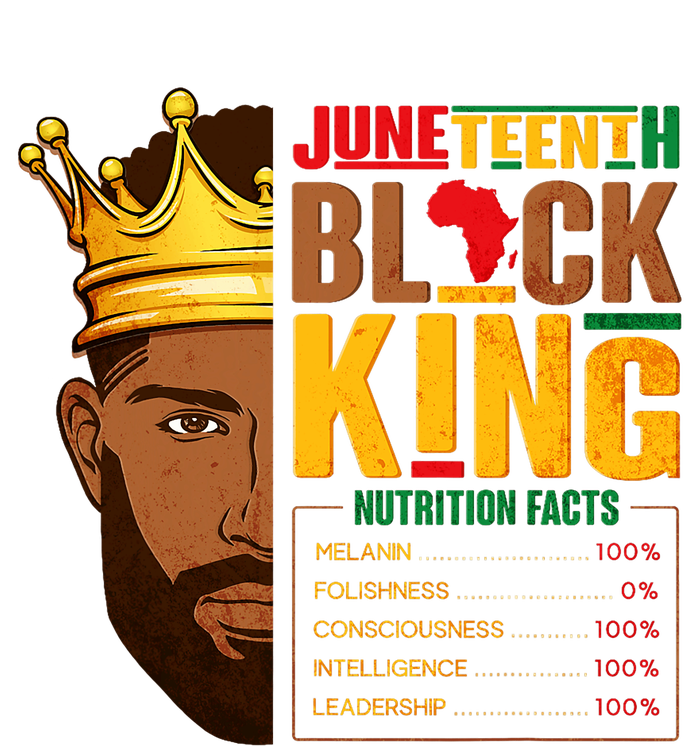 Juneteenth Black King Nutritional Facts Pride African PosiCharge RacerMesh Polo