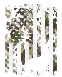 Patriotic Camo American Flag Deer Hunter Hunting Gift V-Neck T-Shirt