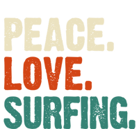 Peace Love Surfing Funny Mother Father Surfing Lover Vintage Gift Women's T-Shirt