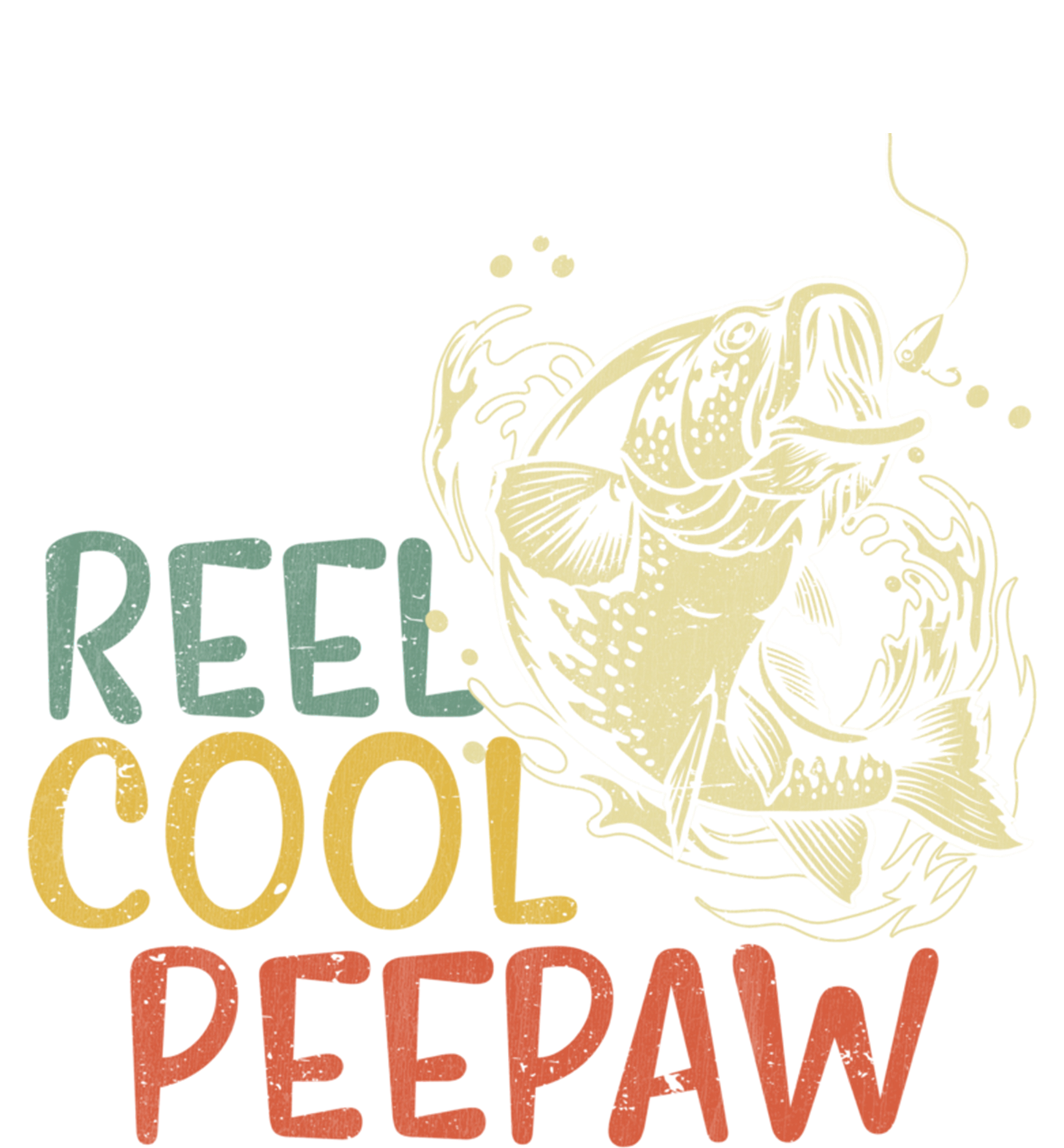 Reel Cool Peepaw Vintage Fishing FatherS Day Gift Kids Long Sleeve Shirt