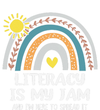 Literacy Is My Jam Literacy Teacher Reading Interventionist Womens Funnel Neck Pullover Hood