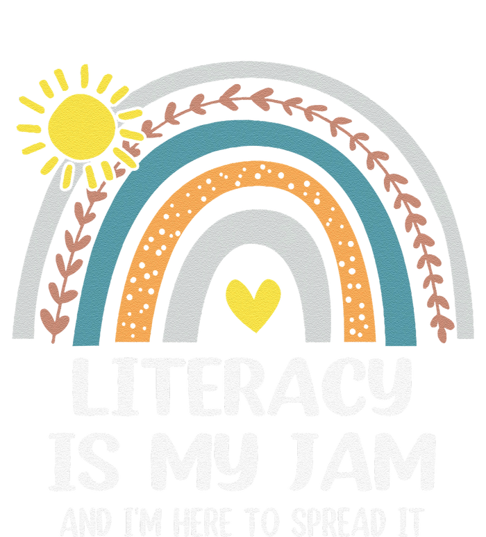 Literacy Is My Jam Literacy Teacher Reading Interventionist Womens Funnel Neck Pullover Hood