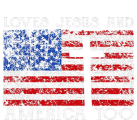 Loves Jesus And America Too Usa Patriotic Women's T-Shirt