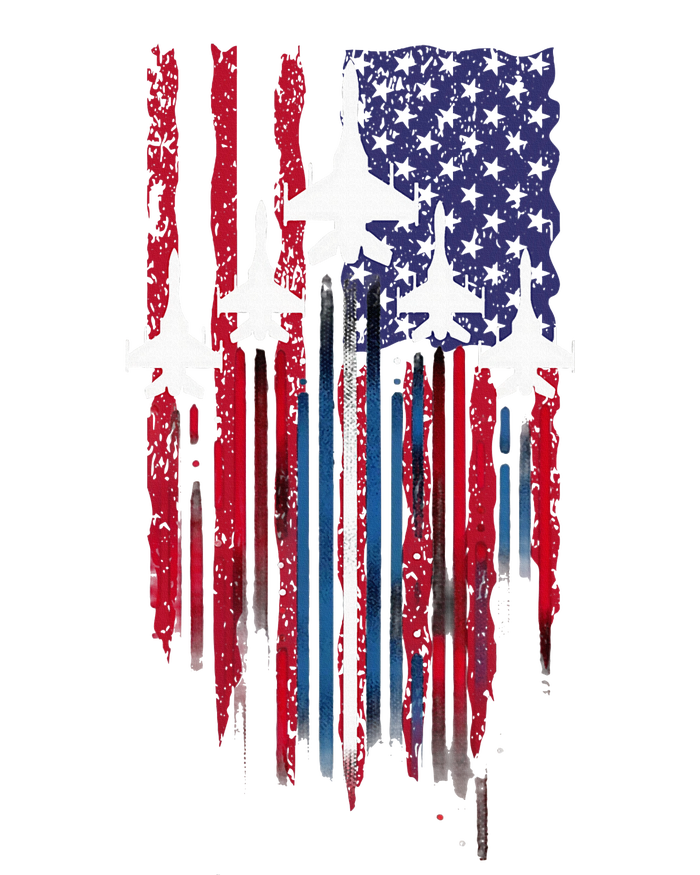 Fighter Jet Airplane American Flag Patriotic T-Shirt