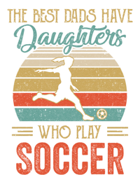 The Best Dads Have Daughters Play Soccer Fathers Day Vintage Gift Women's Tri-Blend 3/4-Sleeve Raglan Shirt