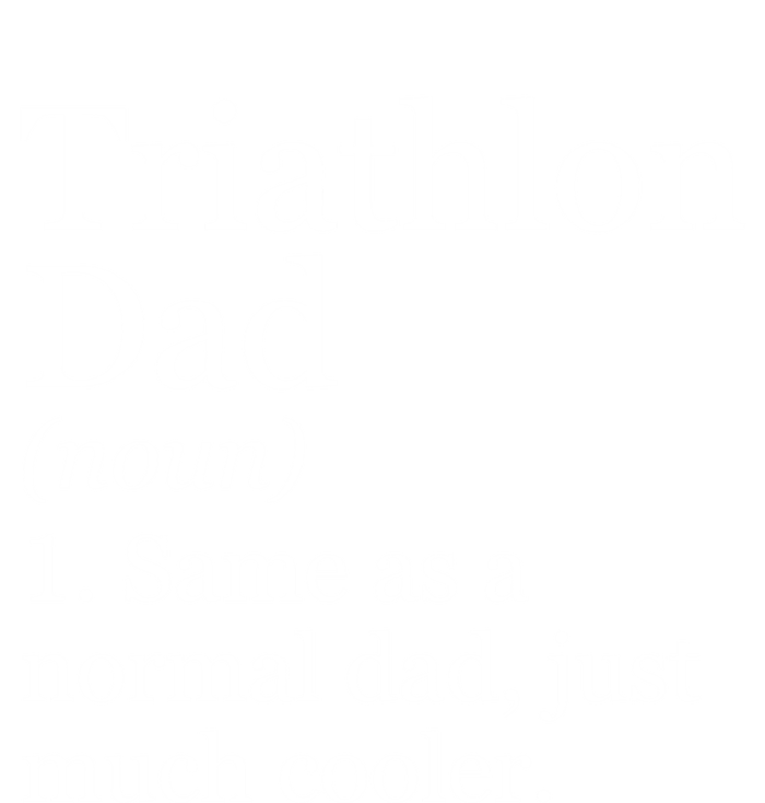 Triathlon Dad Definition Funny Sarcastic Sports Gift V-Neck T-Shirt