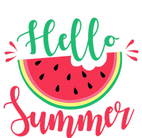 Watermelon Hello Summer Striped Beanie with Solid Band