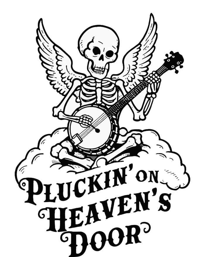 Banjo Skeleton Pluckin On Heavens Door Country Bluegrass Magnet