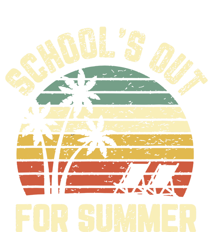 Schools Out For Summer Funny Retro Beach Vibe Summer Women's T-Shirt