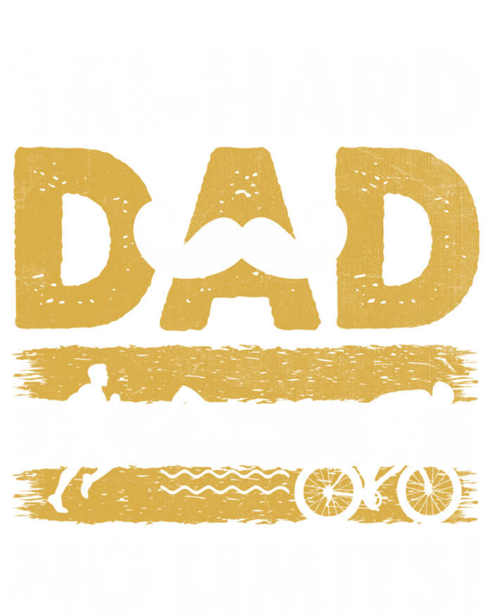 Triathlon Dad Swim Bike Run Triathlete Funny Iron Father Funny Gift Women's Racerback Tank