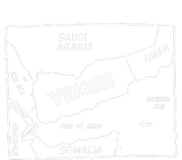 Handdrawn White Line Map Of Yemen And Neighboring Countries Sustainable Bucket Hat