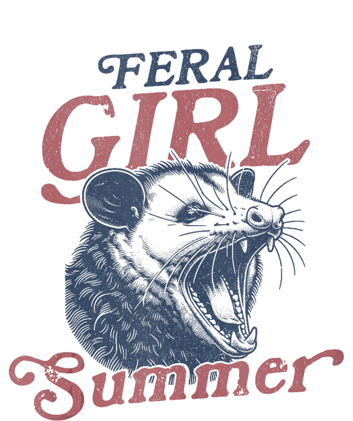 Vintage Feral Girl Summer Opossum Bella+Canvas Jersey Crop Tee