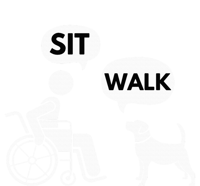 Sit Walk Funny Disabled Wheelchair User & Pet Dog Bella+Canvas Jersey Crop Tee